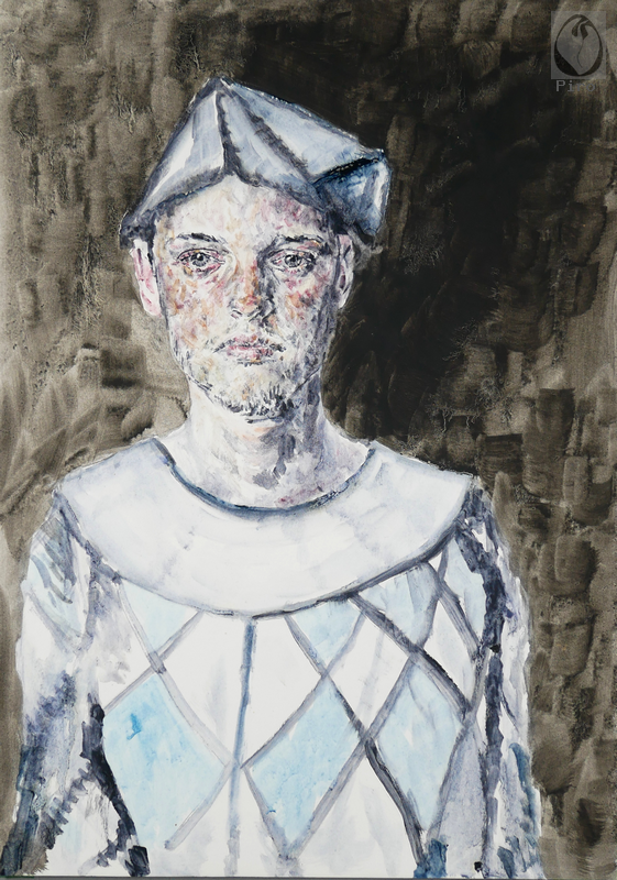 oil on paper - olio su carta di Piro